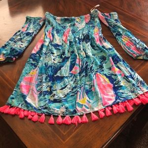 Lilly Pulitzer dress with tassels